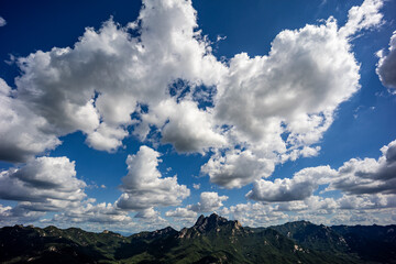 mountain landscape with clouds
