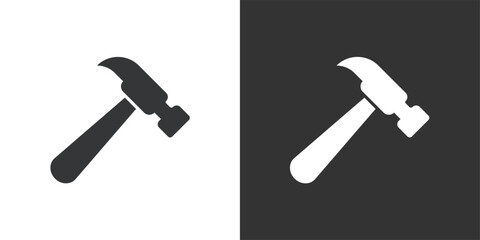 Hammer icon. Solid glyph series icon
