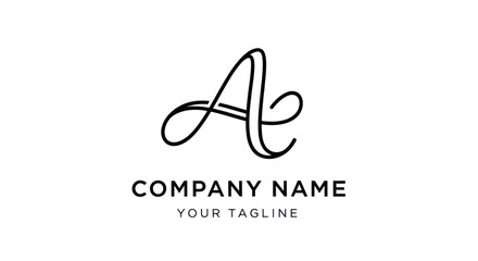 Elegant Letter A Logo Design with Flowing Lines for Brand Identity.