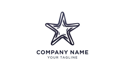 Elegant star logo design for company branding and marketing purposes.