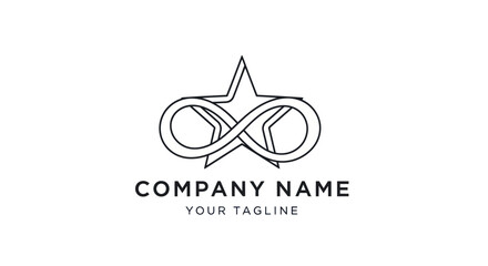 Star Infinity Logo Design Company Name Tagline.