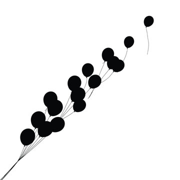 Abstract black dots connected by thin lines on white background