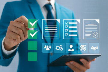 HR management concept featuring employment, recruitment, staff training, and conflict resolution, representing internal human resource management and organizational development processes