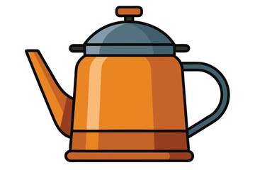 camping kattle on white background