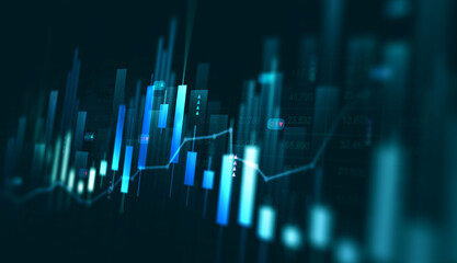 Stock market analysis  investment trading graph growth.Investment finance chart,stock market...