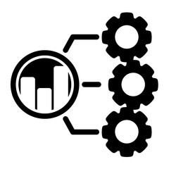 Strategic Business Process Concept icon from the Customer Development icon collection (Glyph Style)