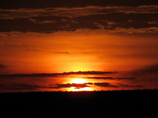 Stunning sunrise capture with beautiful orange hues.