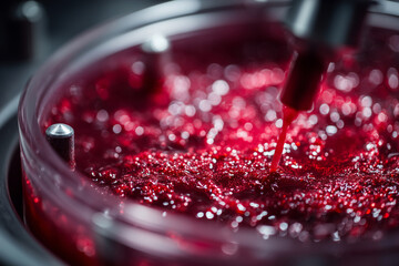 Centrifuge processing blood plasma in a clinical laboratory setting
