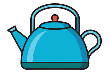 camping kattle on white background