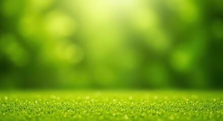 Vibrant green nature backdrop with soft focus and bright sunlight, perfect for spring or clean product advertising imagery ,spring ,soft ,simple