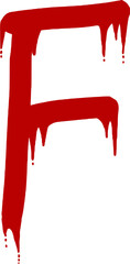 Bleeding Letter F Illustration