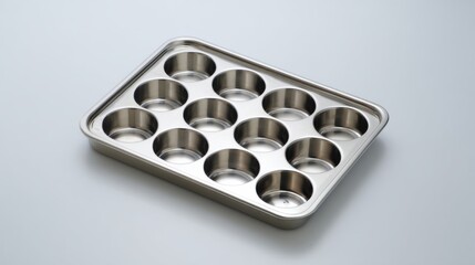 Stainless steel muffin pan baking tray cupcake mold metal bakeware kitchen utensil round cavity