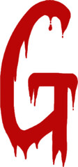 Bleeding Letter G Graphic