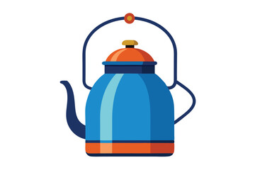 camping kattle on white background 