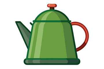 camping kattle on white background 