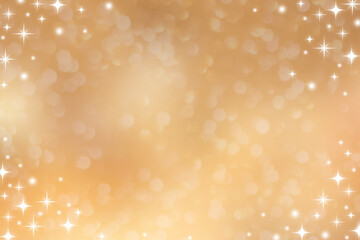 abstract blur soft gradient gold color background with star glittering light for show,promote and advertisee product and content in merry christmas and happy new year season collection concept