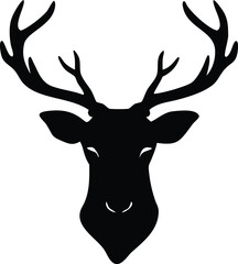 deer head silhouette vector artwork