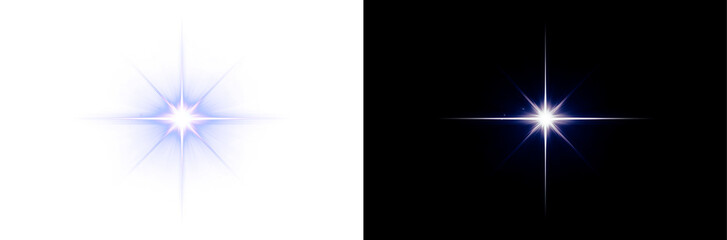 Obraz premium Png Blue Starburst PNG Overlay on transparent background