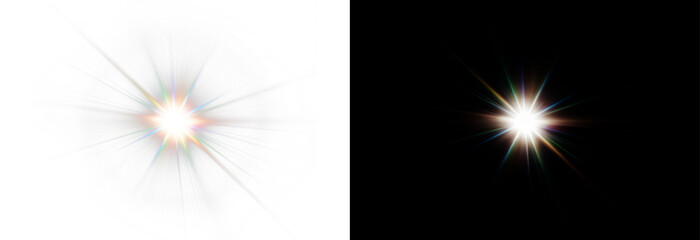 Png Rainbow Lens Flare PNG Overlay on Transparent Background