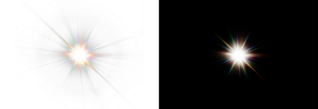 Png Rainbow Lens Flare PNG Overlay on Transparent Background - Powered by Adobe