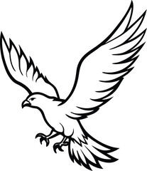 flying eagle bird silhouette