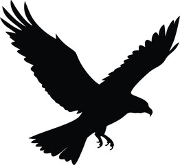flying eagle bird silhouette
