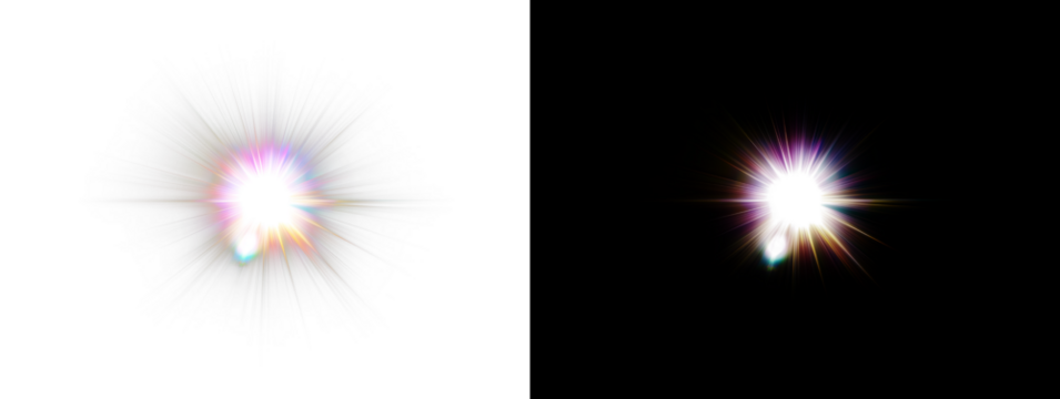 Png Rainbow Lens Flare PNG Overlay on transparent background