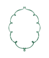 Watercolor elegant ornate frame.