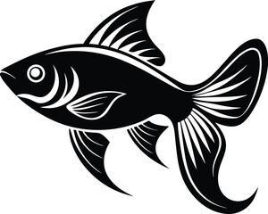 guppy fish logo silhouette 