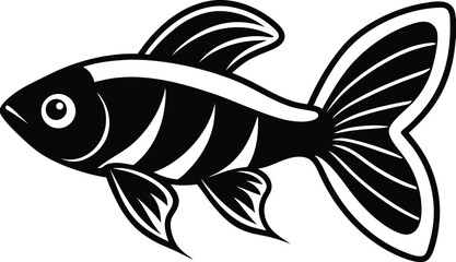 guppy fish logo silhouette 