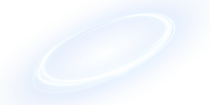 Blue curved light line PNG with gentle glow and glitter — elegant wave PNG Overlay on a transparent background for headers, posters, and festive motion accents in UI or video edits.