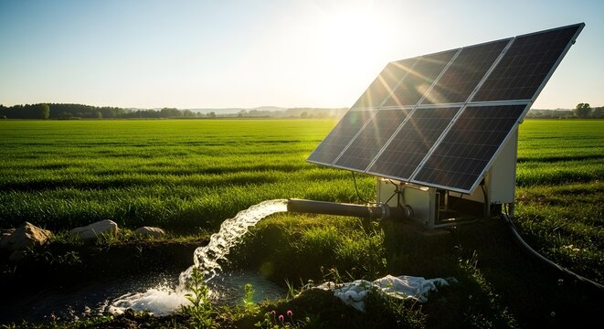 Celebrating Africa Industrialization Day: Sustainable solar technology drives modern irrigation, powering agriculture and promoting green industrial growth across vast fields.