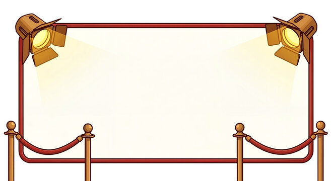 A red carpet event frame with spotlights, a VIP border for exclusive prize announcements and gala invitations for a Christmas Lottery.