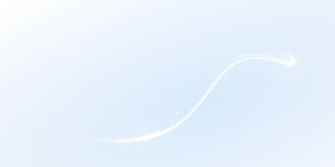 Light tape curve PNG Overlay on transparent background with brushed glow and specks for sleek accents.