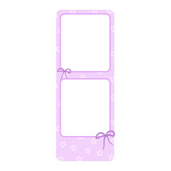 Cute lavender star frame with photo slots
