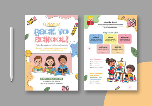 Back To School Template Layout