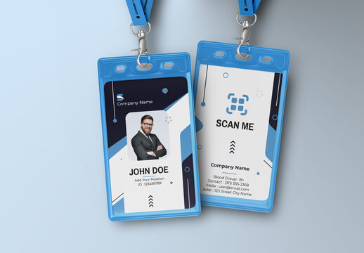 Minimal Office ID Card Design
