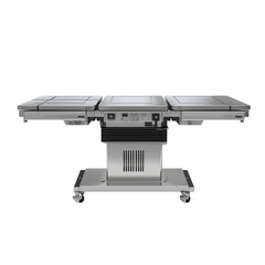 A cutting-edge, state-of-the-art surgical table stands as a testament to innovation and precision within the medical field.