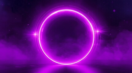 glowing circles on a black background