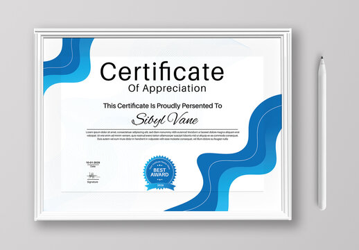 Vintage Certificate Layout