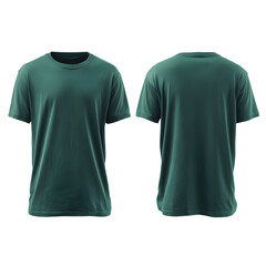 Deep Green Color T-Shirt Displayed Front - Professional Apparel Photography