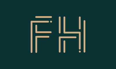 FH F fh initial logo | initial based abstract modern minimal creative logo, vector template image. luxury logotype logo, real estate homie logo. typography logo. initials logo