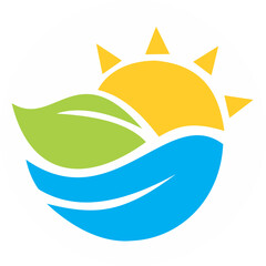  leaf vegetarian medicine ecology logo 