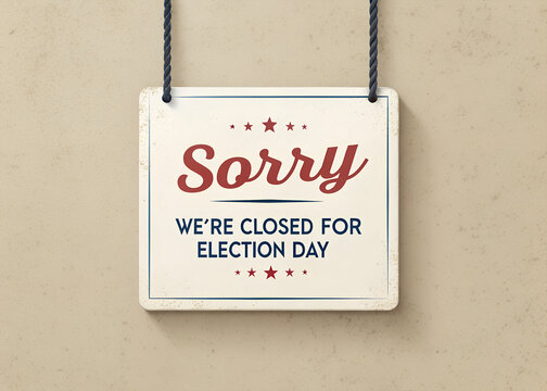Sorry We're Closed for Election Day 