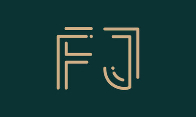 FJ F fj initial logo | initial based abstract modern minimal creative logo, vector template image. luxury logotype logo, real estate homie logo. typography logo. initials logo