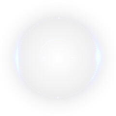 Digital scan reticle with concentric circles and signal dots — PNG widget for monitors. PNG Overlay on transparent background for surveillance views and simulators.