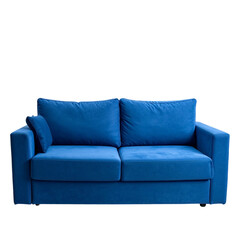 Fototapeta premium blue couch isolated on white and transparent background