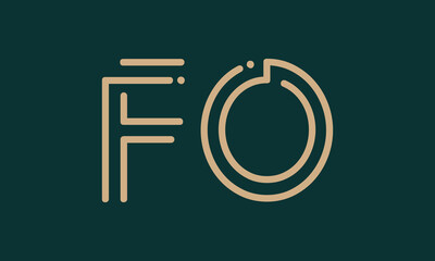 FO F fo initial logo | initial based abstract modern minimal creative logo, vector template image. luxury logotype logo, real estate homie logo. typography logo. initials logo
