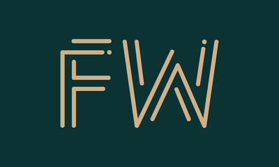 FW F fw initial logo | initial based abstract modern minimal creative logo, vector template image. luxury logotype logo, real estate homie logo. typography logo. initials logo