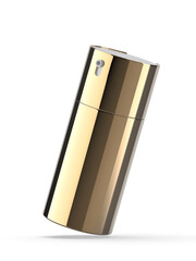 Blank cosmetic airless pump container packaging isolated on white background. Realistic clean mockup template for branding. 3D render illustration.